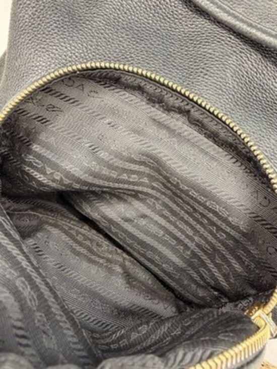 Prada Black Vitello Daino Bag Backpack See Info main image 14